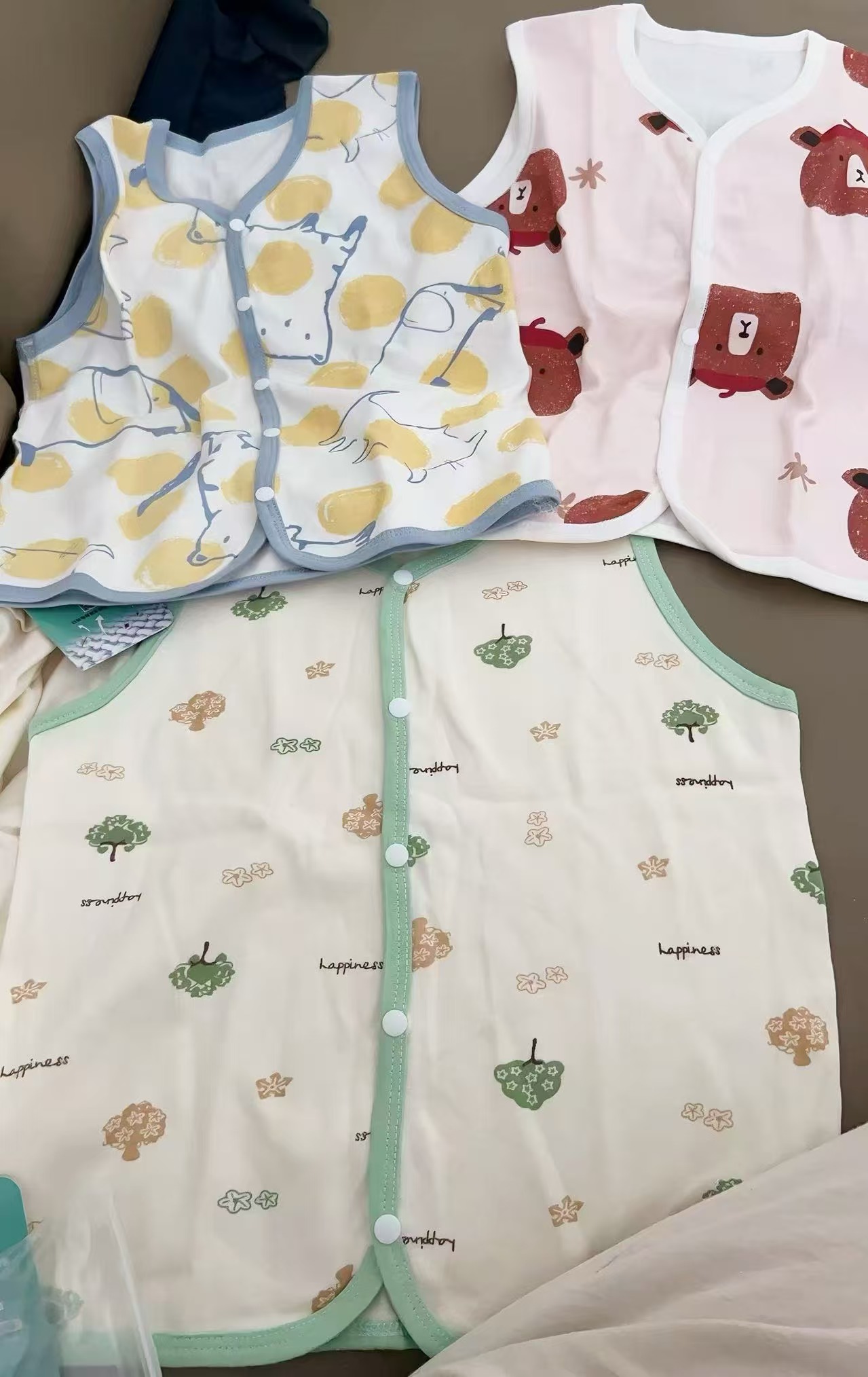 木木屋婴儿马甲春秋外穿纯棉宝宝背心秋款儿童新生儿小马夹秋季款 拍3件 29.9元 - 86线报