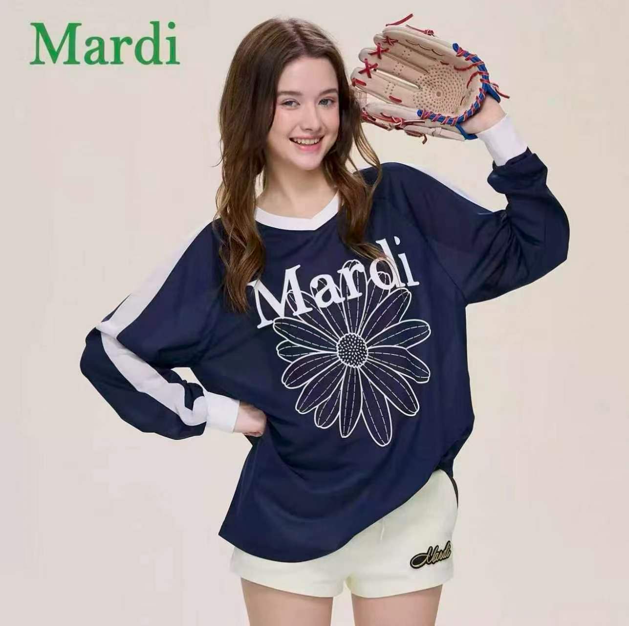 MARDI小雏菊长袖T恤女保暖宽松防晒空调罩衫休闲百搭秋季上衣 78元 - 86线报