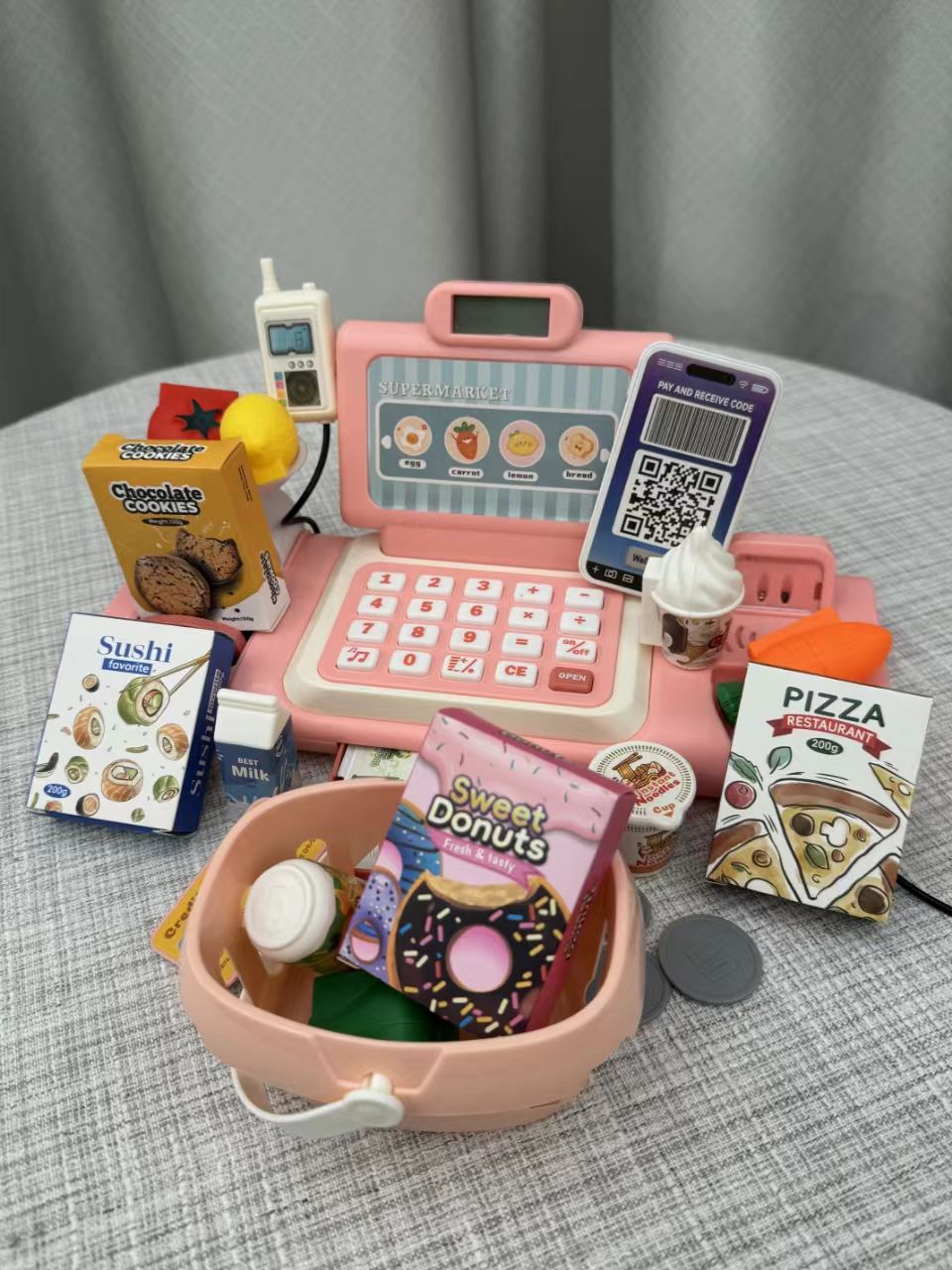纽奇儿童玩具超市收银机40pcs*1套 53.9元 - 线报酷
