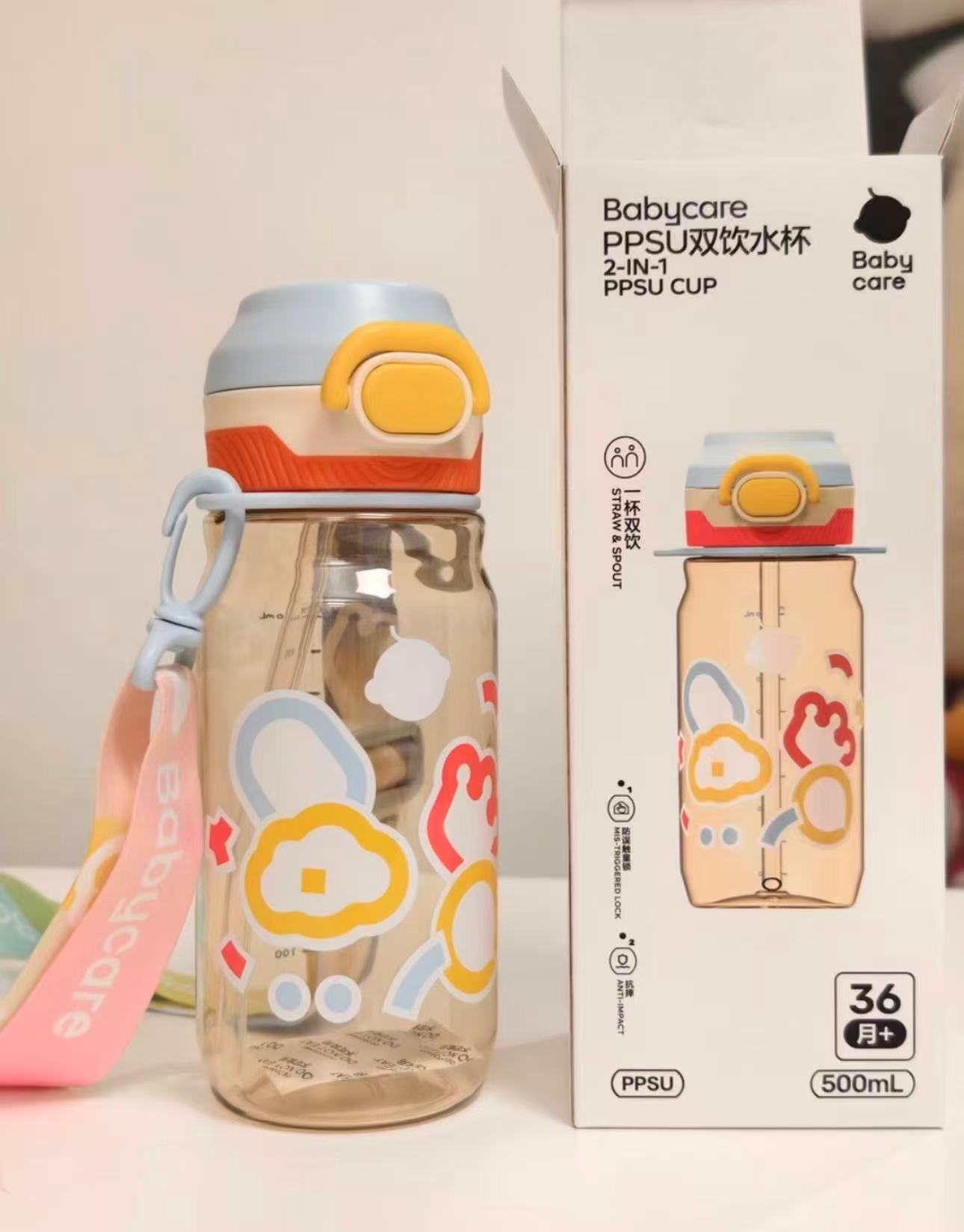 bbc吸管双饮二合一水杯500ml 36.4元 - 86线报