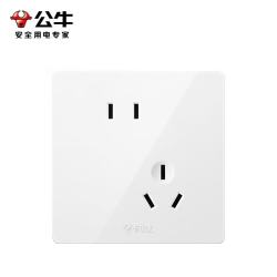 公牛开关插座G12系列10A斜五孔插座暮雪白 10.9元 - 86线报