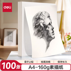 得力160g A4 100张素描纸 8.5元 - 折送网