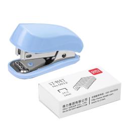 得力迷你小号订书机用小型订书器办公便携带起钉器订书钉套装 蓝色/含640枚 6.19元 - 86线报