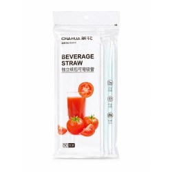 茶花独立纸包可弯吸管5便携饮料吸管食品级吸管*50只 3.83元 - 86线报