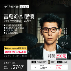 雷鸟iO AI眼镜智能眼镜双目显示眼镜Plus限定极夜充电盒款 2292.45元 - 86线报