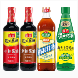 海天 生抽老抽酱油500ml 天降到手3.6 海天生抽酱油500ml单瓶装 - 美泡泡