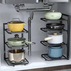 简尚恩厨房置物架锅具收纳架二层33*27*23cm 19.9元 - 86线报