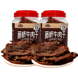 藤桥牌 温州特产 湖岭牛肉干 手撕牛肉片 五香味250g1罐 - 86线报