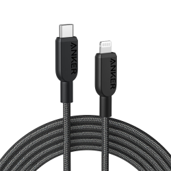 Anker 快充 苹果充电线 尼龙织 Lightning Type-C 黑 3A - 86线报