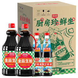 厨邦金品系列生抽酱油1.48kg*2+渔女蚝油490g*2调料套装礼盒 18.72元 - 86线报