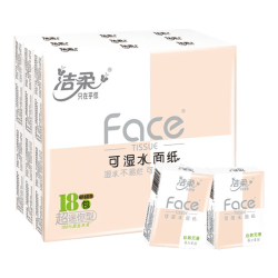 洁柔手帕纸粉face小包纸巾小包便携装餐巾纸4层6片*18包 3.28元 - 86线报
