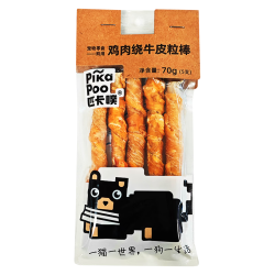 匹卡噗宠物狗零食通用励洁齿磨牙棒犬咬胶鸡肉绕牛皮粒棒70g 5.78元 - 86线报