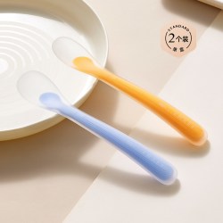 嫚熙硅胶勺子新生婴儿宝宝辅食勺训练吃饭通用喂水喂奶喂药小软勺 晴空蓝+赤霞橙-辅食勺 16.9元 - 86线报