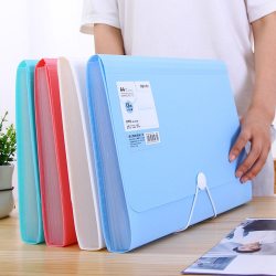 得力5238扣绳设计风琴包巧克力色 11.4元 - 线报酷