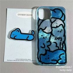 A 蓝底猫咪苹果16手机壳iPhone14女15/12pro/11套xs - 86线报