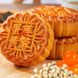 自然道大月饼广式莲蓉蛋黄月饼2斤约12个 19.9元 - 86线报