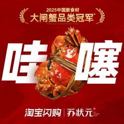 苏状元大闸蟹鲜活螃蟹全母蟹2.5-28两8只 140元 - 86线报