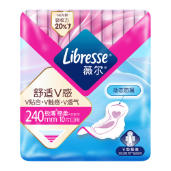 薇尔V感超薄贴合透气防漏240mm*10片日用卫生巾 6.9元 - 线报酷