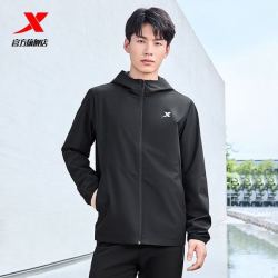 特步防泼水外套秋季新款男夹克上衣跑步服户外骑行服双层风衣运动服 78.55元 - 86线报