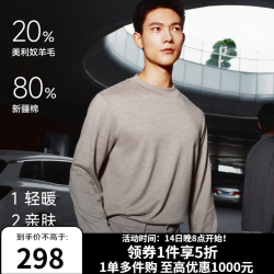 十如仕毛衣男羊毛衫T恤2026新款秋冬打底衫保暖内搭纯色针织 T15-04花灰卡其 XS 下单1件 - 清风线报
