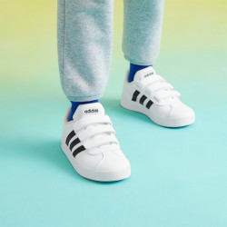 adidas儿童T头鞋魔术贴运动休闲板鞋小白鞋德训鞋DB1837白色34 149元 - 86线报