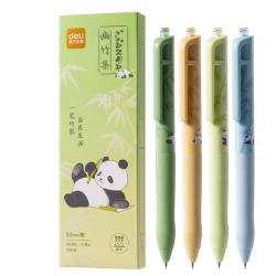 得力熊猫竹影系列按动中性笔黑色4支/盒 3.54元 - 86线报