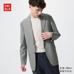 优衣库快干弹力轻型格纹夹克天灰色3XL 129元 - 线报酷