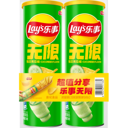 乐事无限薯片翡翠黄瓜味104g*2罐 14.24元 - 86线报