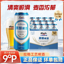 天湖啤酒9度原浆拉格啤酒500ml×12听整箱 21.99元 - 86线报