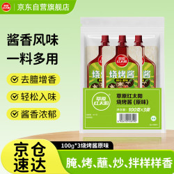 草原红太阳烧烤酱原味烤肉酱烧烤料100g*3袋 11.9元 - 86线报