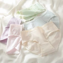 特舒尤内裤女士2026新款纯棉全棉抗菌裆少女生中腰夏季薄款无痕三角短裤5条 16.9元 - 86线报