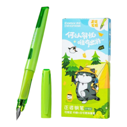 齐心可擦正姿钢笔EF尖0.38mm吾皇猫联名1支+4墨囊 5.90元 - 线报酷