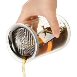 溥畔 双层玻璃隔热茶水分离过滤杯 送防尘盖 380ml 京东售价39.9元 - 86线报
