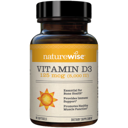 naturewise阳光瓶维生素D3 5000iu 90粒 拍2件 80.7元 - 86线报