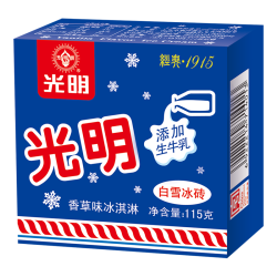 光明牌白雪冰砖115g*4块经典中砖奶砖香草味冰淇淋雪糕 59.9元 - 86线报
