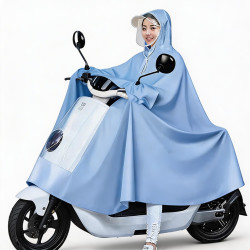 珺北加厚防暴雨电动车雨衣天蓝色5XL 18.8元 - 美泡泡