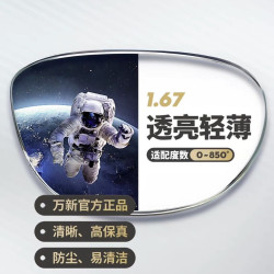 万新1.67非球面超薄高度数近视配镜镜片+镜框 98.92元 - 折送网