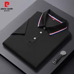 皮尔·卡丹翻领短袖POLO衫黑色 S 19.9元 - 86线报