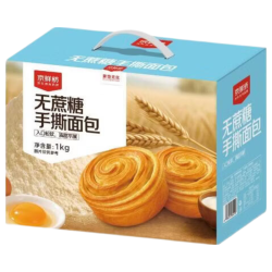 京鲜舫七鲜x京鲜舫无蔗糖手撕面包1kg/箱 18.9元 - 线报酷
