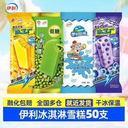 伊利50支冰淇淋奶提子冰工厂棒冰蓝莓布丁老冰棍雪糕整箱批发 47.9元 - 线报酷