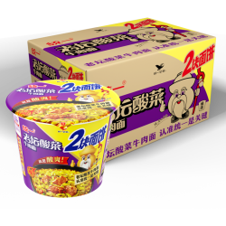 统一来一桶大桶老坛酸菜牛肉面155g*12桶整箱 74.72元 - 86线报