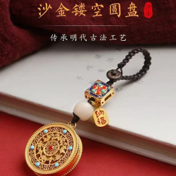 木易古法金罗盘汽车钥匙扣手机挂件男平安包挂挂饰女装饰护身符小挂件圆 14.58元 - 线报酷 木易古法金罗盘汽车钥匙扣手机挂件男平安包挂挂饰女装饰护身符小挂件圆 14.58元 - 线报酷