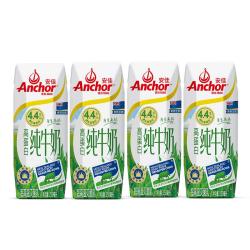 安佳 4.4g高蛋白高钙纯牛奶 250ml*4盒 尝鲜装 新西兰进口牛奶 - 86线报