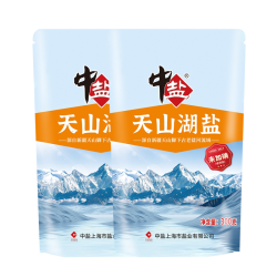 中盐无碘天山湖盐未添加碘湖盐无抗结剂无碘盐甲状腺用盐 300g*4袋 17.1元 - 线报酷