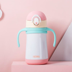 THERMOS膳魔师保温杯316L不锈钢粉蓝双盖320ml 89元 - 86线报