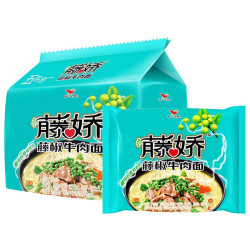 统一藤娇藤椒牛肉面袋装100g*5袋五连包方便面速食面泡面 拍2件 17.4元 - 86线报
