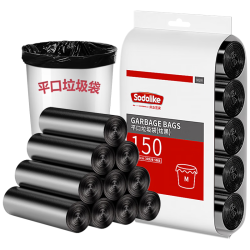 SODOLIKE平口垃圾袋150只50*45cm黑色 7.45元 - 86线报