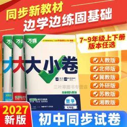 2027万唯大小卷七八九年级上下册数学英语文物理政治历史同步试卷 11.8元 - 线报酷