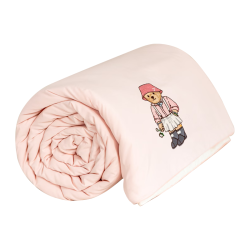 TEENIE WEENIE小熊夏凉被子100%棉花填充夏被A类单人夏天薄空调被子150*200cm粉 - 线报酷