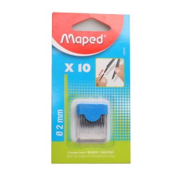 Maped法国马培德圆规专用笔芯HB 圆规通用铅芯2mm替芯10根/包不易折断 - 86线报
